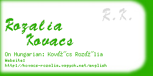 rozalia kovacs business card